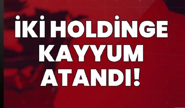 İki holdinge kayyum atandı
