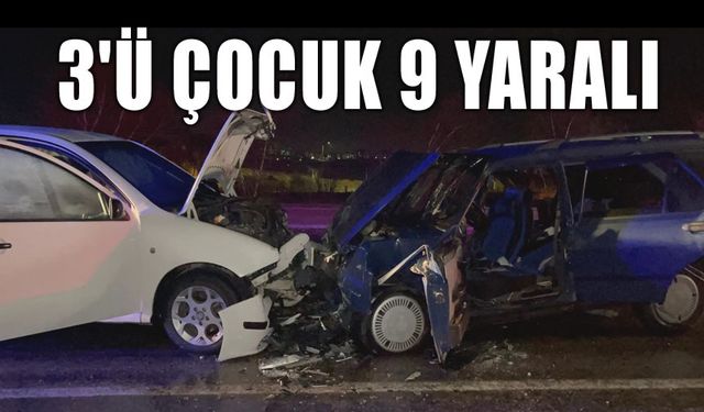 Kafa kafaya çarpıştılar, 9 yaralı var