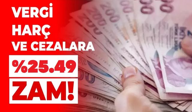 2026'da Vergi, harç ve cezalara %25 zam