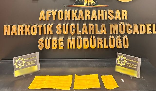Afyon'da uyuşturucuyla yakalanan şahıs tutuklandı