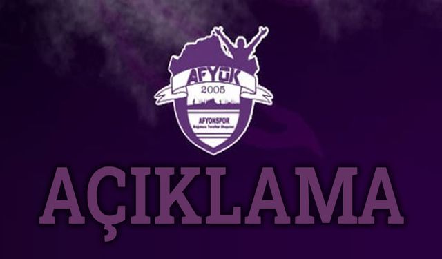 AFYOK Taraftar Grubundan açıklama!..