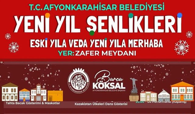 Afyon Zafer Meydanı'nda Yeni Yıl Şenlikleri