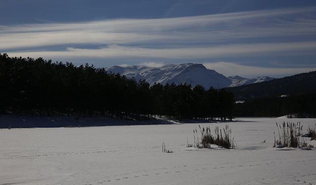 Akdağ Tabiat parkından kış manzaraları