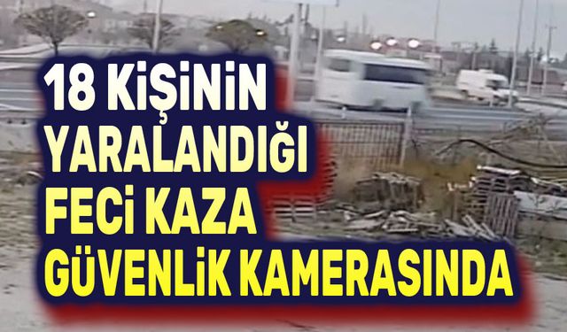 Öğrenci servisi şarampole girdi, kaza güvenlik kamerasında