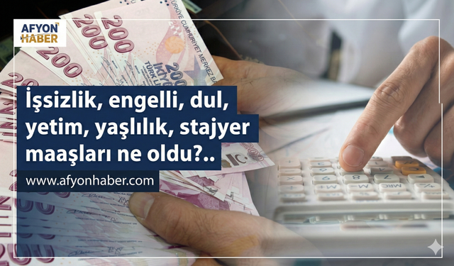 İşsizlik, engelli, dul, yetim, yaşlılık, stajyer maaşları ne oldu?..