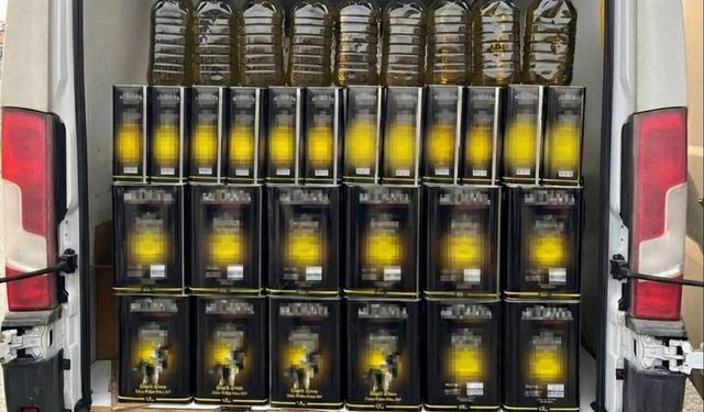 98 teneke sahte zeytin yağı ele geçirildi