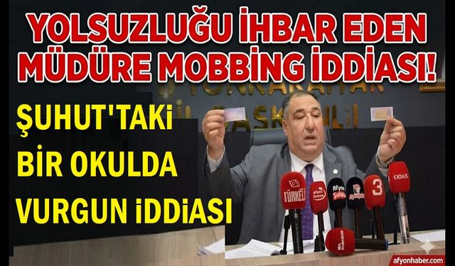 Yolsuzluğu ihbar eden müdüre mobbing!..