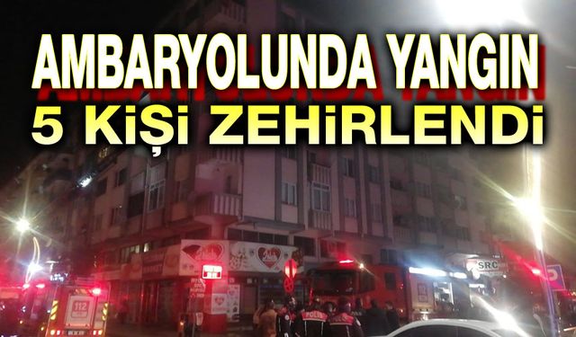 Ambaryolunda bir binada yangın çıktı