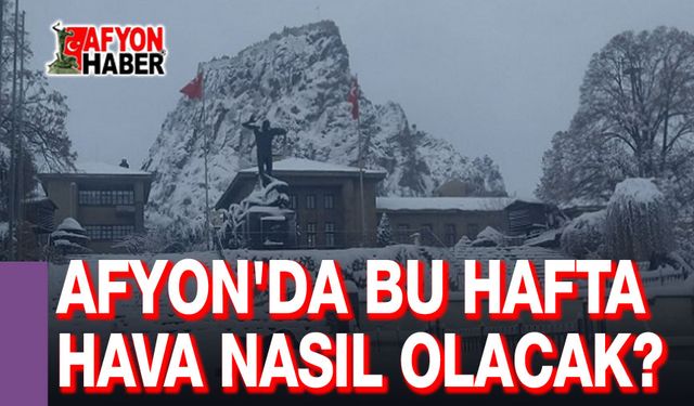 26-30 Ocak Haftası Afyon'da hava durumu