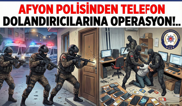 Afyon'da telefon dolandırıcılarına operasyon!..