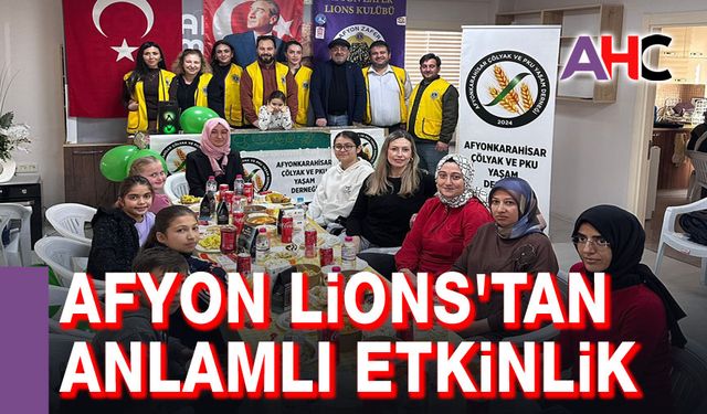 Afyon Zafer Lions Kulübü'nden PKU'lu çocuklara anlamlı destek