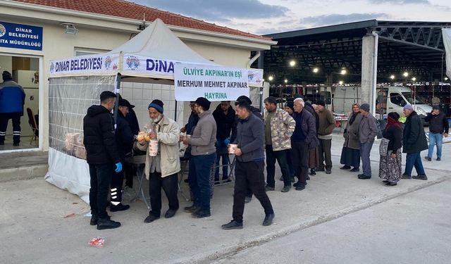 Dinar Salı Pazarında çorba ikramı!..