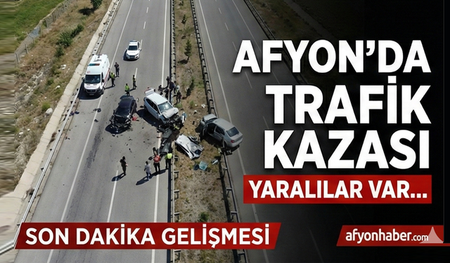 Sandıklı'da kaza, sürücü yaralandı