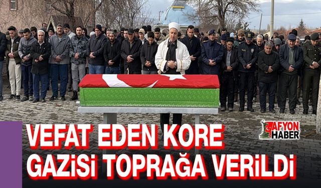 Afyon'da hayatını kaybeden Kore gazisi toprağa verildi