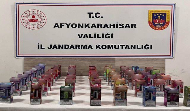 Afyon'da elektronik sigara operasyonu