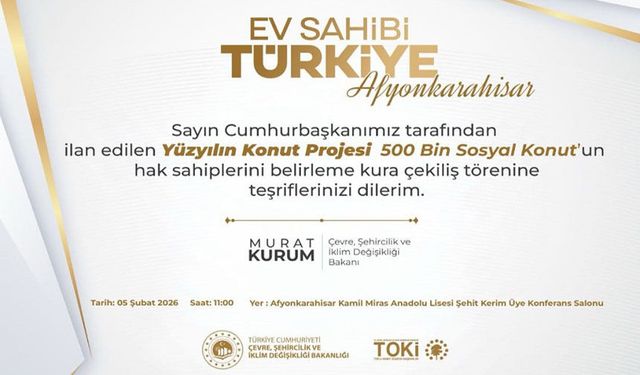 Afyon'da TOKİ kuraları yarın çekiliyor