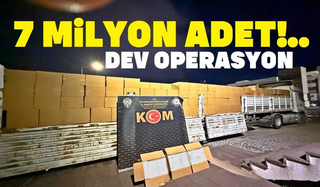 Afyon'da 7 milyonluk kaçakçılık operasyonu!..