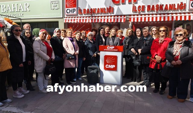 Afyon'da CHP'li kadınlardan açıklama