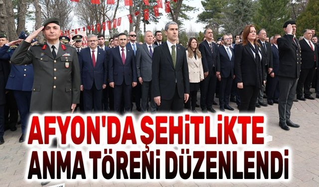 Afyon'da şehitlikte anma töreni düzenlendi