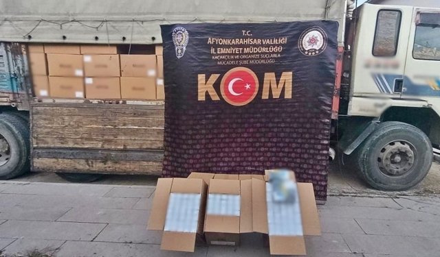 Afyon'da 4 milyon makaron ele geçirildi
