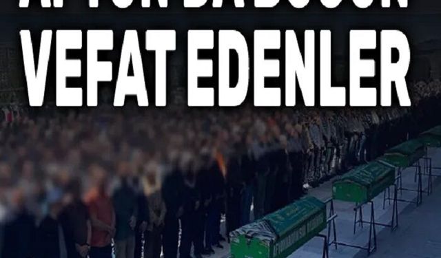 12 Mart 2026 Afyon'da vefat edenler