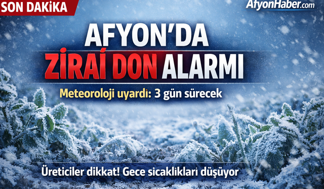 Meteorolojiden Afyonkarahisar için 3 gün sürecek zirai don uyarısı