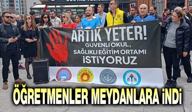 Afyon'da eğitim sendikaları meydanlara indi