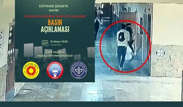 Afyon'da eğitim sendikaları eylemde