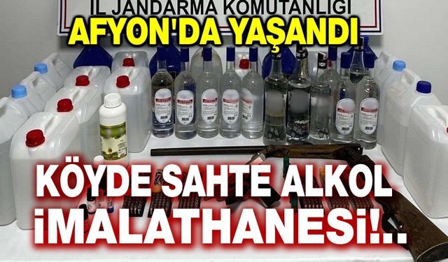 Köyde sahte alkol imalathanesi kurmuşlar!..