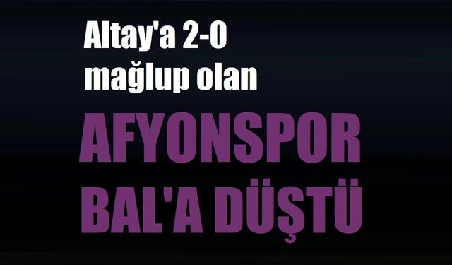 Afyonspor, BAL'a düştü