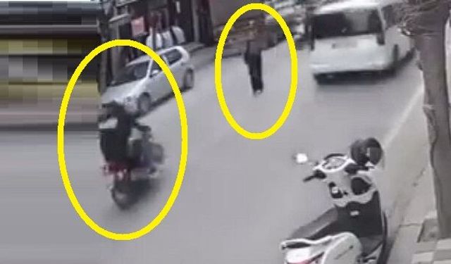 Çocuğa çarpan motosiklet sürücüsü kaçtı