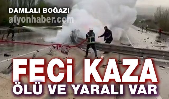 Afyon'da feci kaza, 1 ölü, 1 yaralı