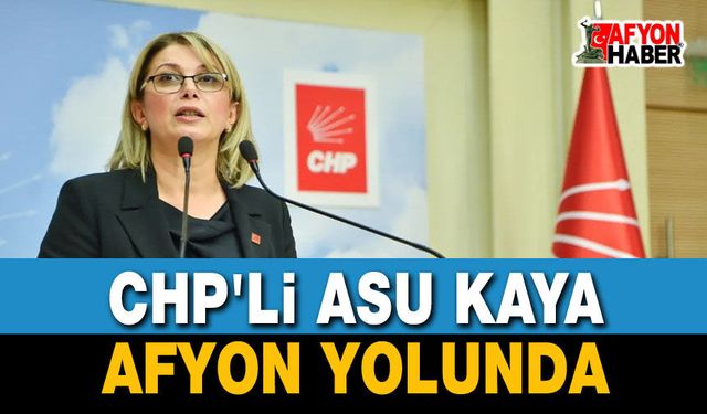 CHP’li Asu Kaya Afyonkarahisar'a geliyor