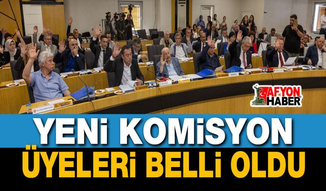 Afyon Belediye Meclisinde komisyon üyeleri yeniden seçildi