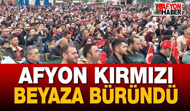 Afyonkarahisar Kırmızı-Beyaza Büründü
