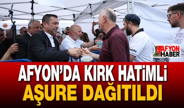 Afyon’da Kırk Hatimli Aşure Dağıtıldı