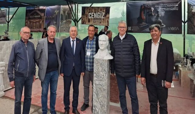 CHP'den Blok Mermer Fuarına ziyaret