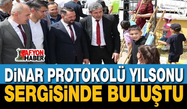 Dinar Protokolü Yıl Sonu Sergisinde Buluştu