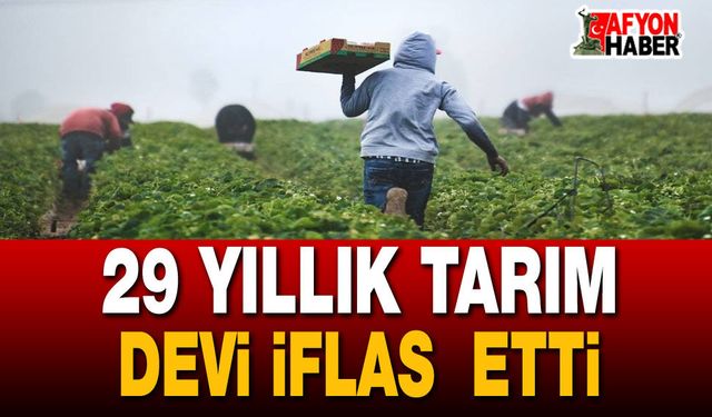 29 Yıllık Tarım Devi İflas Etti