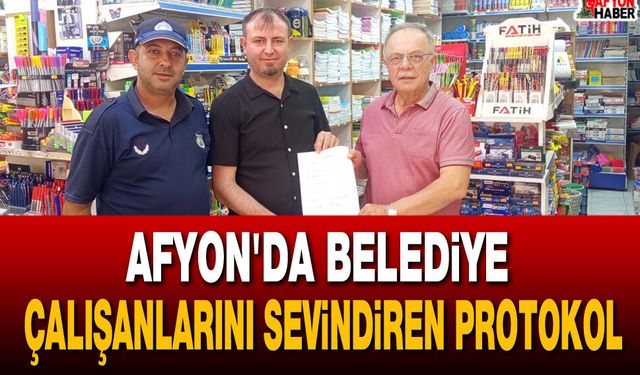 Afyon'da Belediye Çalışanlarını Sevindiren Protokol