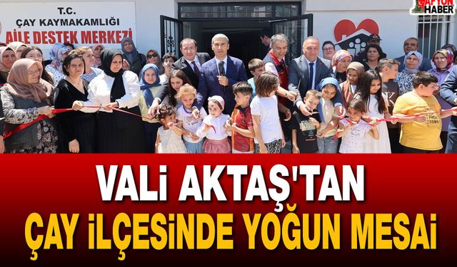 Vali Aktaş'tan Çay İlçesinde Yoğun Mesai