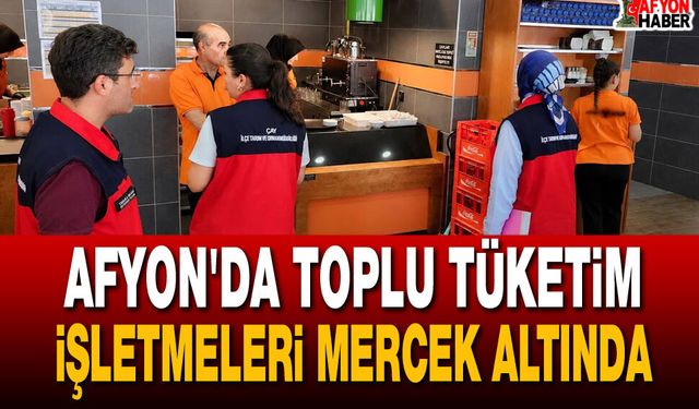 Afyon'da Toplu Tüketim İşletmeleri Mercek Altında