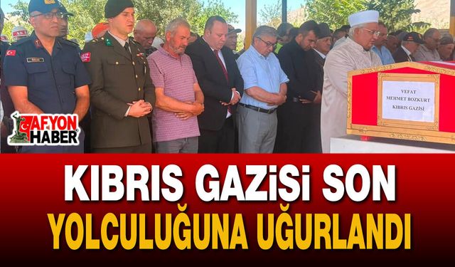 Kıbrıs Gazisi Mehmet Bozkurt son yolculuğuna uğurlandı