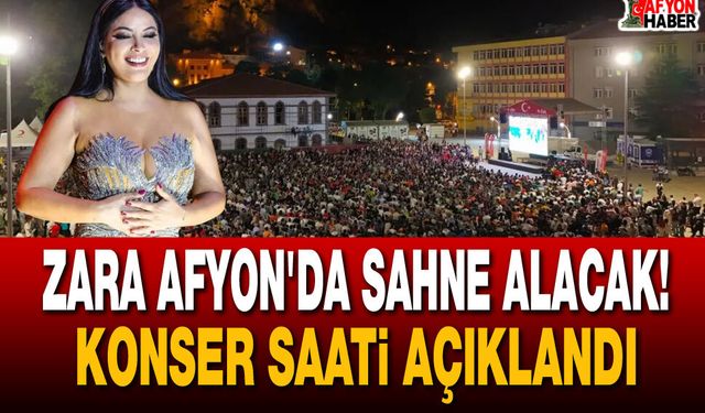 Zara Afyon'da Sahne Alacak!