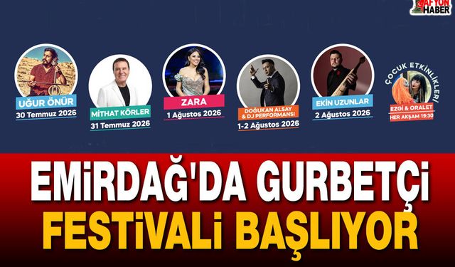 Emirdağ'da Gurbetçi Festivali Başlıyor
