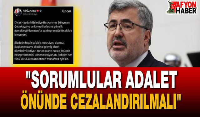 Milletvekili Özkaya’dan, Başkan Çetinkaya’ya Yapılan Saldırıya Sert Tepki