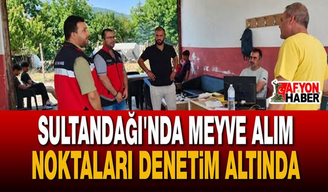 Sultandağı'nda Meyve Alım Noktaları Denetim Altında