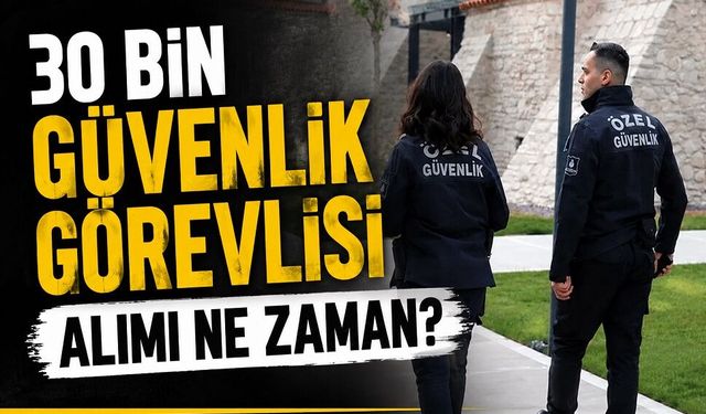 Okullarda 30 bin güvenlik görevlisi alımı ne zaman?