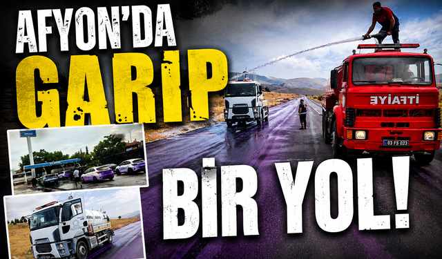 Afyon'da garip bir yol