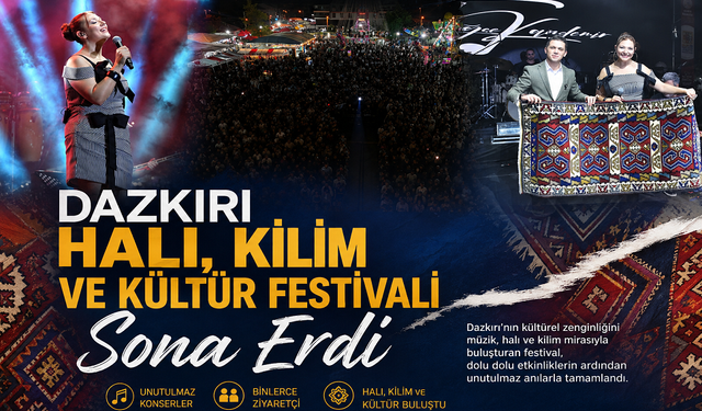 Dazkırı Halı, Kilim ve Kültür Festivali Sona Erdi